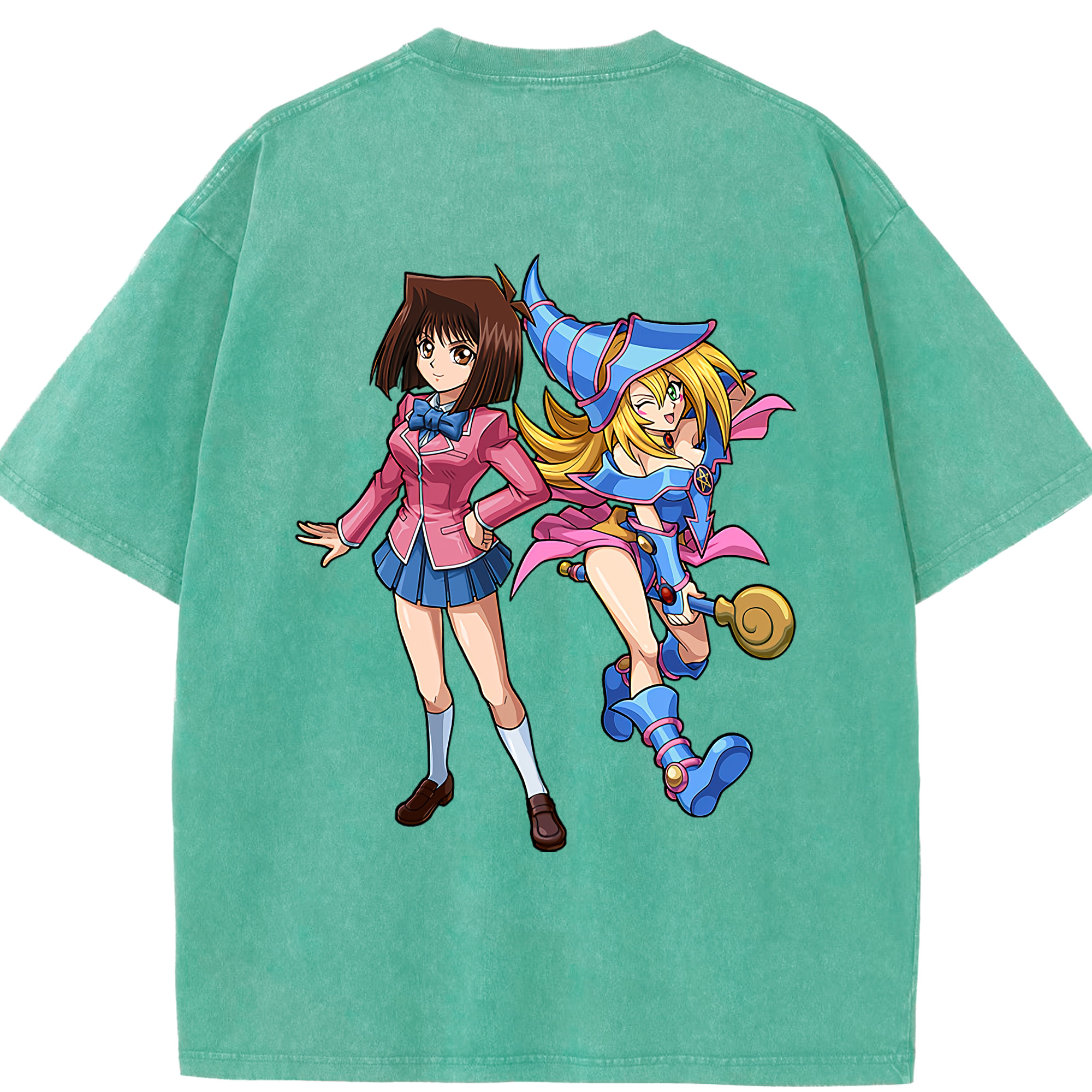 （画像用） 遊☆戯☆王 Yu-Gi-Oh! 綿100% ヴィンテージ風 半袖Tシャツ（背面プリント）